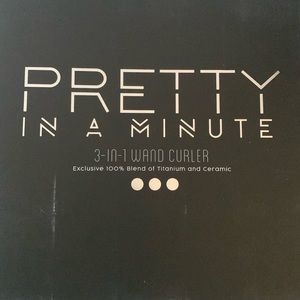 Pretty in a minute 3 in 1 wand curler BRAND NEW IN BOX